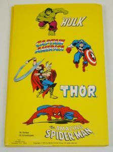 Superhero Notes: Spider-Man and Thor 1978 Stationary Set - envelopes & notes