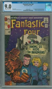 Fantastic Four #45 (1965) CGC 9.0! 1st Appearance of Lockjaw & the Inhumans!