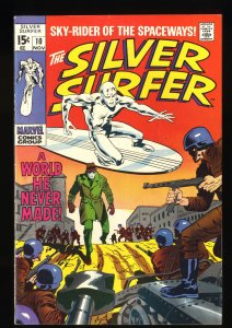 Silver Surfer #10 VG/FN 5.0 White Pages Galactus! Eternity! Nova!