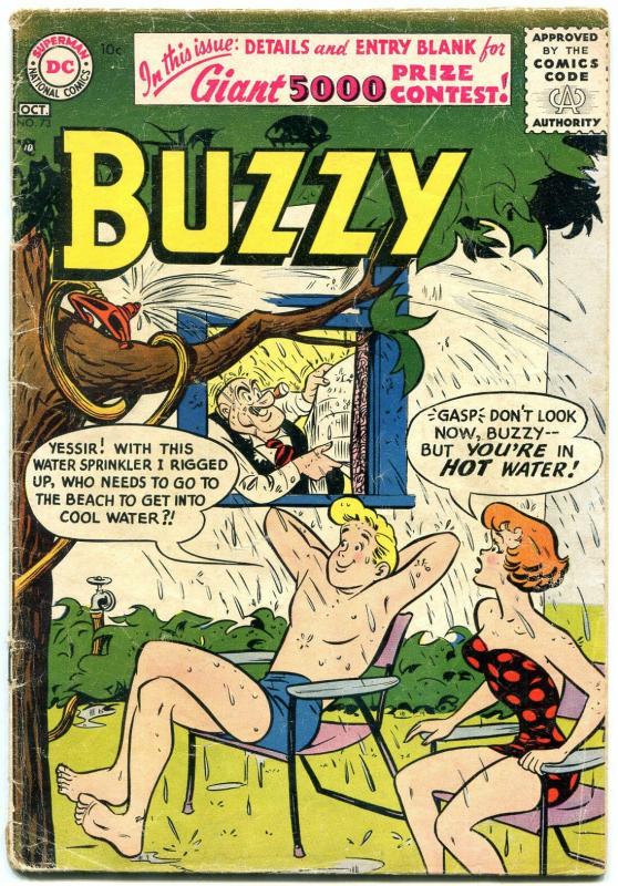 Buzzy #73 1956-Swimsuit cover- DC Teen Humor VG