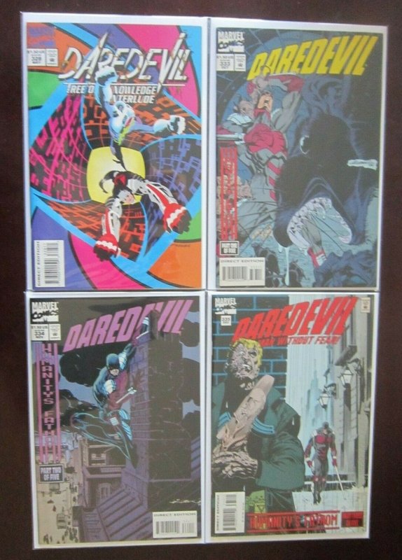 Daredevil comic lot from #300 end #342 all 27 different books 8.0 VF (1992)