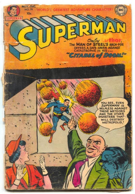 Superman # 79 1952-DC-Luthor cover-Citadel of Doom- low grade