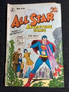 Vintage ALL STAR ADVENTURE COMIC Colour Comics #74 GD 2.0 Superman AUSTRALIAN