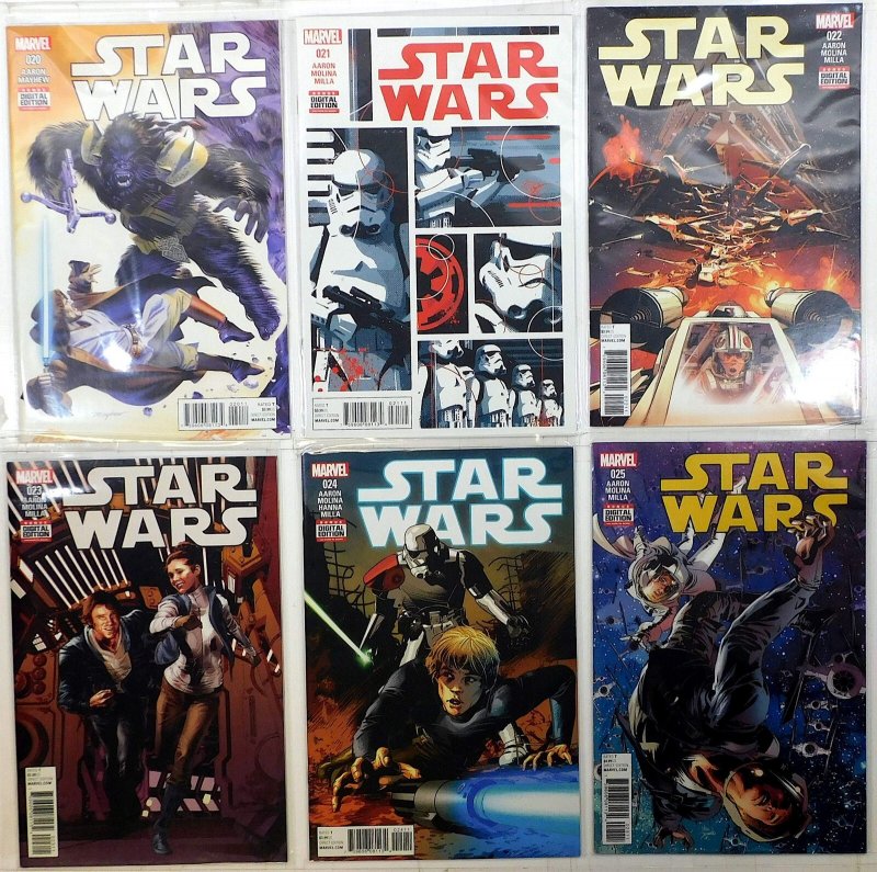 Star Wars Lot of 6 #20, 21, 22, 23, 24, 25 (2016) Marvel Comics 1st Print
