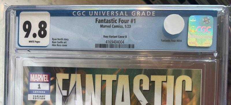 Fantastic Four #1 CGC 9.8 ‘23 Alex Ross Cover B Variant LGY# 694 (Movie Coming!) 