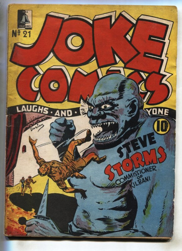 Joke Comics #21-Bell Features-Canadian White-Superhero Golden-Age comic book