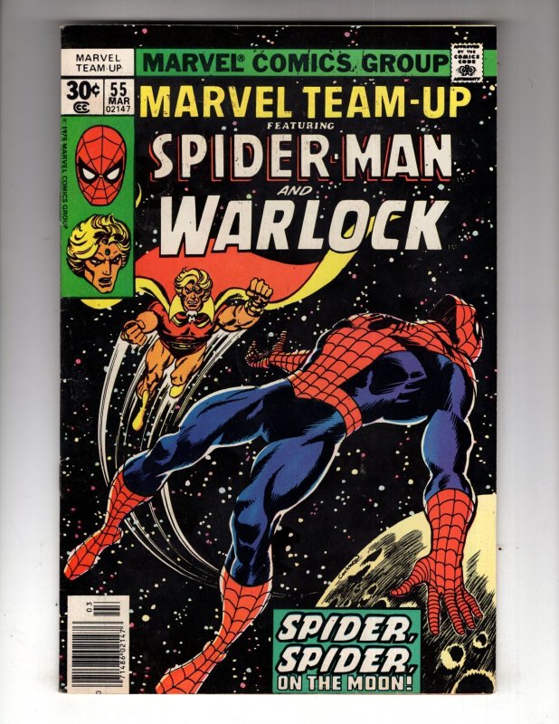Marvel Team-Up #55 (1977) VF Spider-Man & Warlock ~ John Byrne  / EC#3