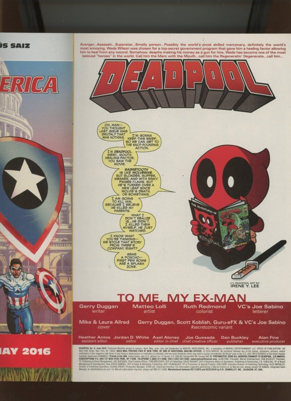 (2016) Deadpool #9: WE COMBINE SHIPPING! (9.2)