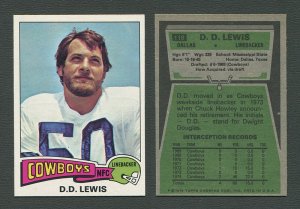 1975 Topps Football /  D.D. Lewis #118 /  NM-MT
