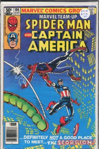 Marvel Team-Up #106 Newsstand Edition (1981) Captain America