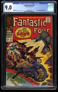 Fantastic Four #62 CGC VF/NM 9.0 White Pages 1st Appearance Blastaar!