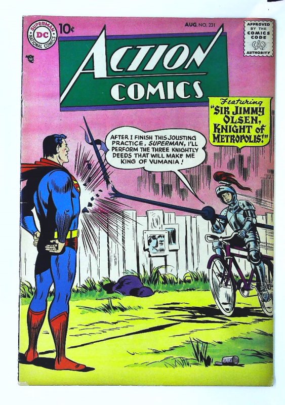 Action Comics (1938 series) #231, Fine- (Actual scan)