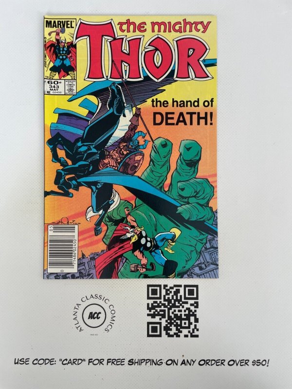 Mighty Thor # 343 NM Marvel Comic Book Odin Loki Hulk Avengers X-Men 10 J899