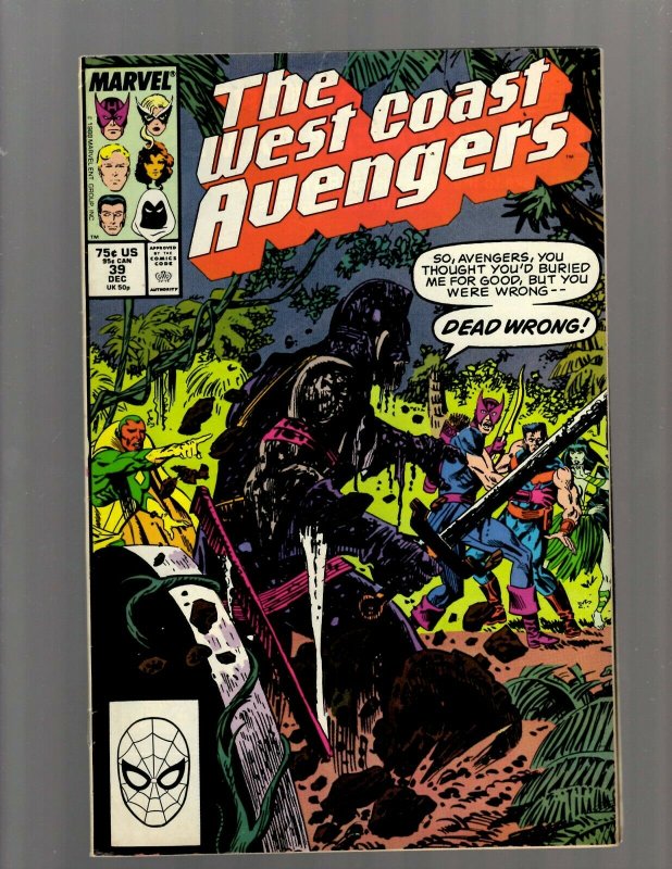 Lot of 12 West Coast Avengers Comics #38 39 40 41 42 43 44 51 53 55 56 57 J417