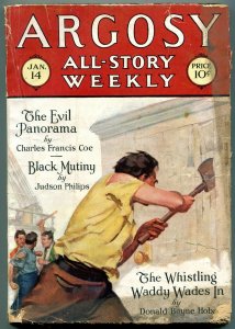 Argosy All-Story Weekly January 14 1928- Black Mutiny- Evil Panorama VG