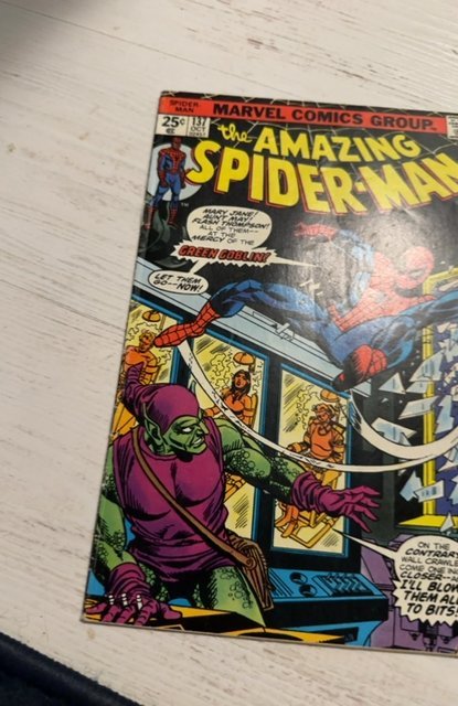 The Amazing Spider-Man #137 (1974)green goblin w stamp