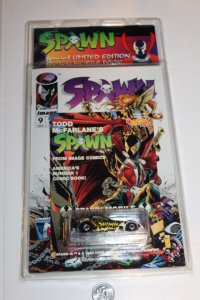 NEW SEALED Spawn 9 Car Mobile Diecast Hot Wheels w/Comic Book 1st App Angela Key