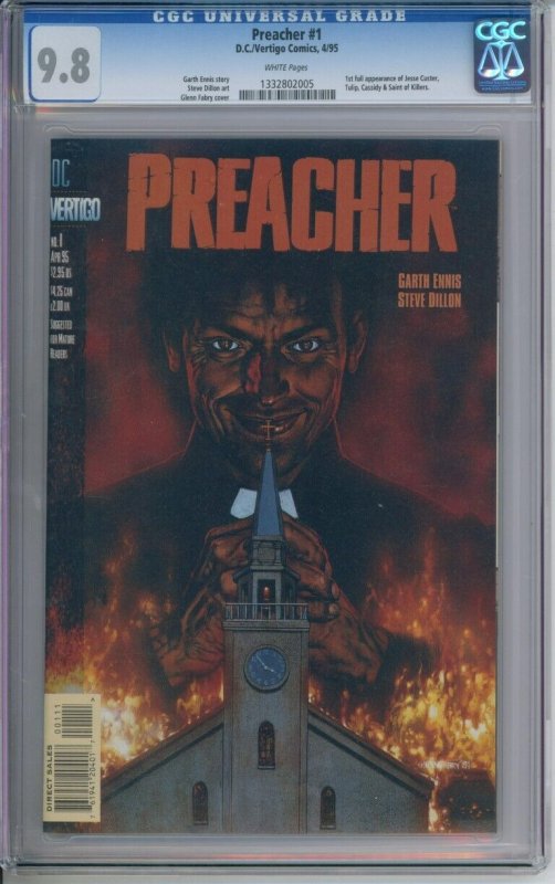 DC/Vertigo Preacher #1 CGC 9.8 1st Appearance of Jesse Custer, Tulip, & Cassidy