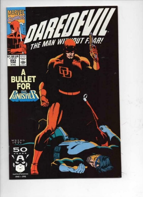 DAREDEVIL #293 NM  Punisher, Man without Fear, 1964 1991, more Marvel in store