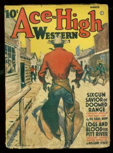 ACE-HIGH WESTERN MARCH 1941-PULP-HISTORIC ISSUE-RARE FN