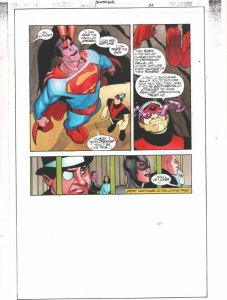 Silver Age #1 p.26 Color Guide Art - Superman and Agamemno - 2000 by John Kalisz