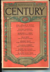 Century Illustrated Monthly Magazine 11/1927-pulp thrills-Nick Carter-Col. Dey-G