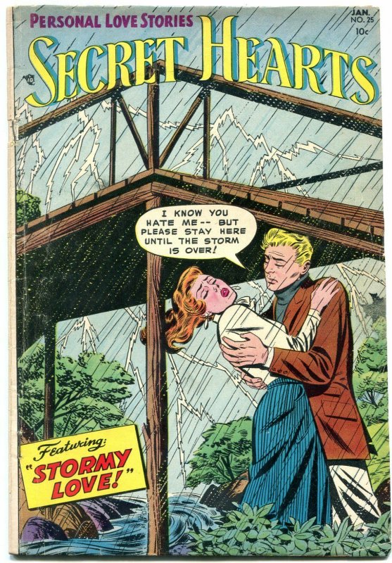 SECRET HEARTS #25 1955-DC ROMANCE VG