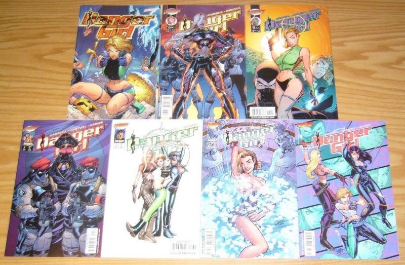 Danger Girl #1-7 VF/NM complete series - j. scott campbell - bad girl comics set