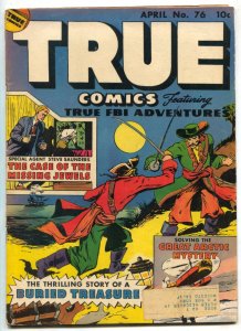 True Comics #76 1949- D-Day- Buried Treasure VG
