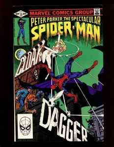 SPECTACULAR SPIDER-MAN  #64 - 1st APP & ORIGIN CLOAK + DAGGER (9.2 OB) 1982