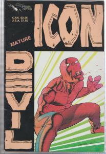 ICON DEVIL #1 - 1989 - SPIDER OPTICS - MATURE - BAGGED,& BOARDED