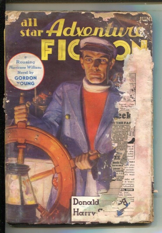 All Star Adventure Fiction #2 6/1935-Pulp stories-Steve Fisher-Harry Sinclair...