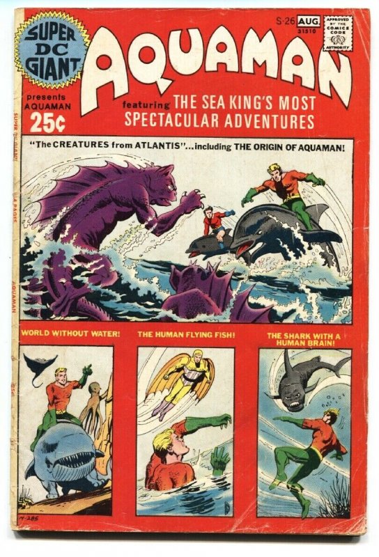 Super DC Giant #26 Origin of Aquaman DC bronze age comic book 1971