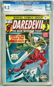 Daredevil #116 (1974) CGC 9.2! top of slab broken