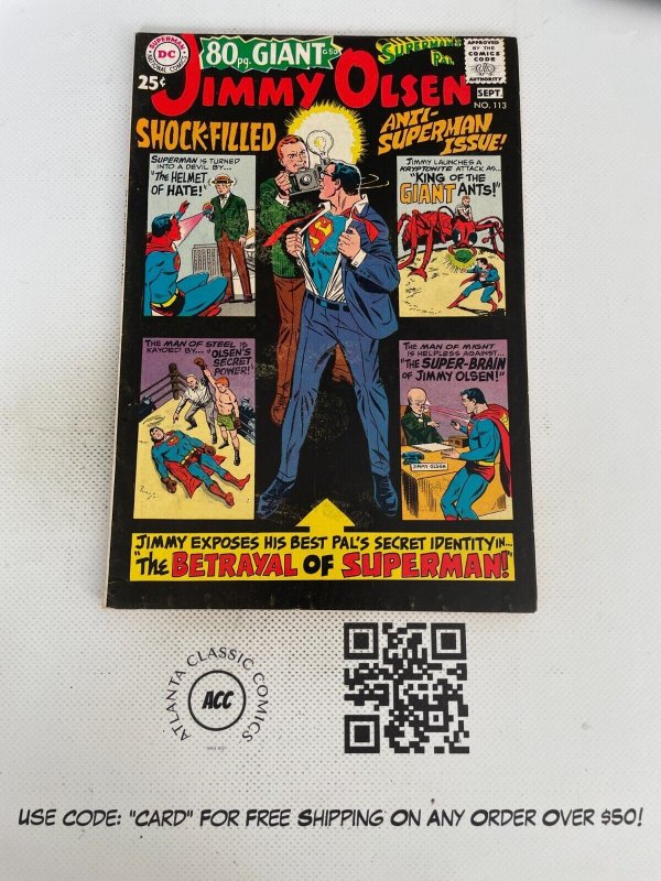 Superman's Pal Jimmy Olsen # 113 VF/NM DC Silver Age Comic Book Batman 12 SM17
