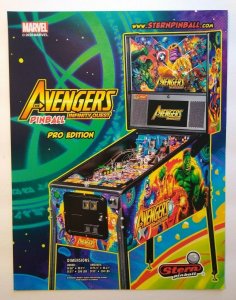 Avengers Infinity Quest Pinball Flyer Marvel Comic Incredible Hulk Art Print Pro