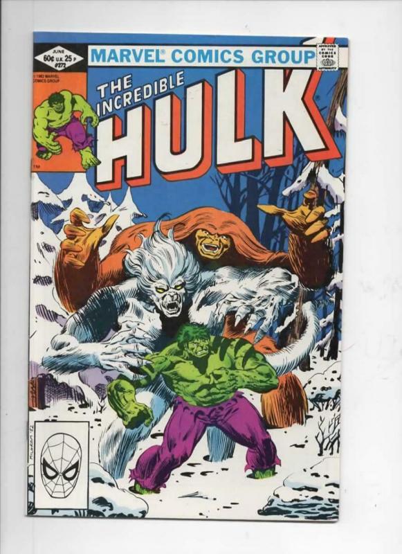 HULK #272, VF/NM, Incredible, Bruce Banner, Rocket Raccoon, 1968 1982, Marvel 