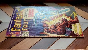 Fantastic Four #55 VG- (Marvel 1966) Iconic Kirby cover. THING vs SILVER SURFER  
