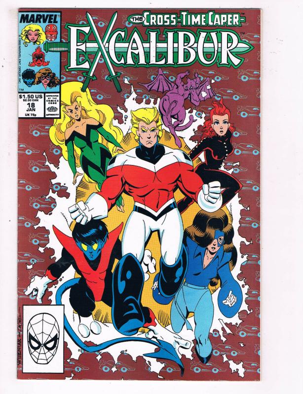 Excalibur #18 VF Marvel Comics Comic Book X-Men Jan 1990 DE23