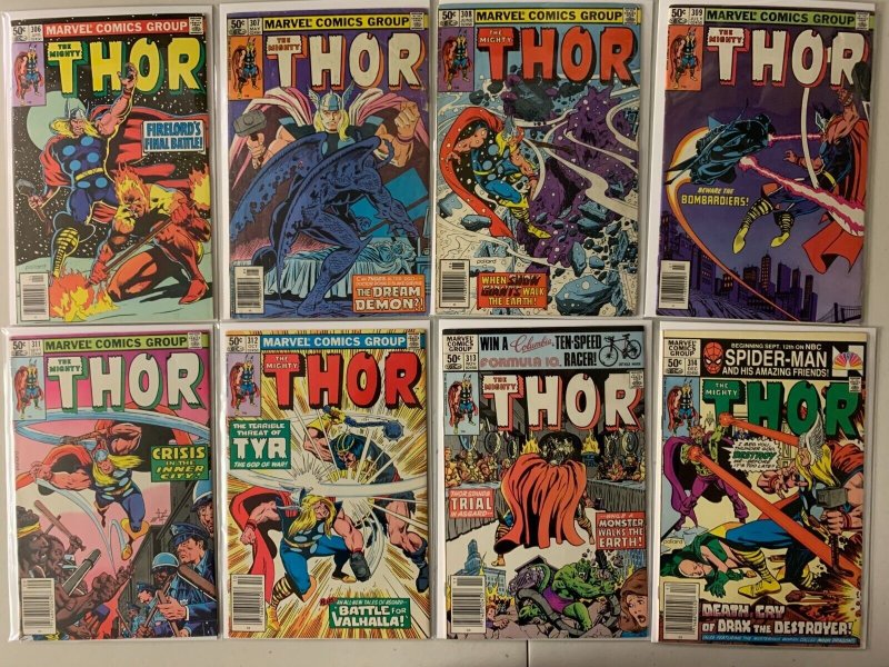 Mighty Thor bronze-age comics lot #271-314 newsstand 40 diff avg 5.0 (1978-81)