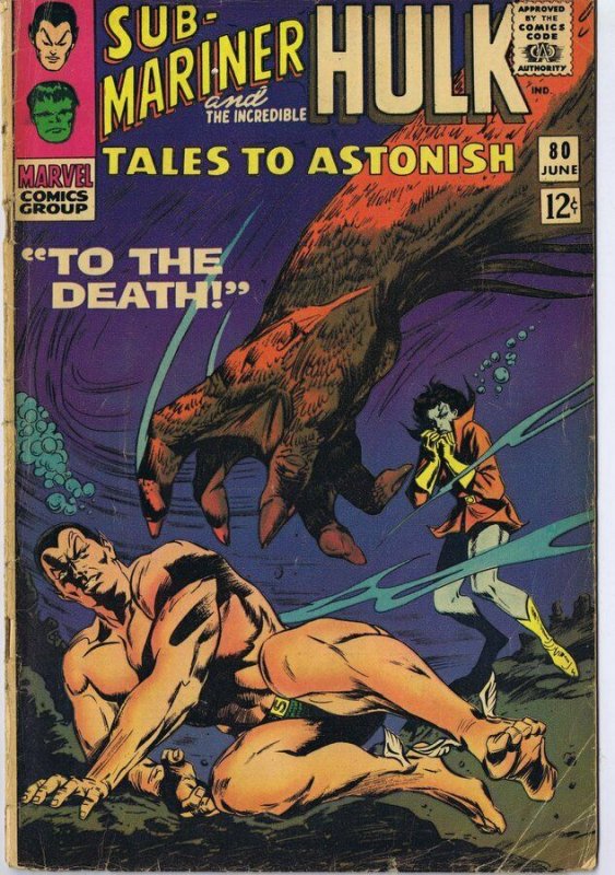 Tales to Astonish #80 ORIGINAL Vintage 1966 Marvel Comics Sub Mariner