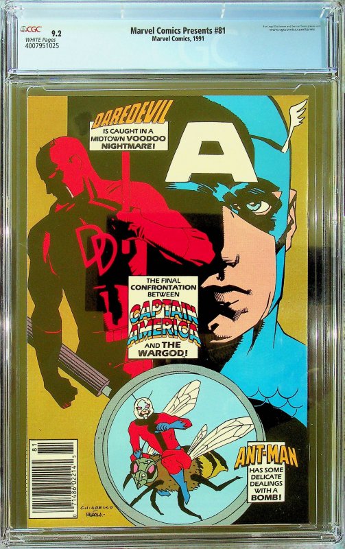 Marvel Comics Presents #81 (1991) - CGC 9.2 - Cert#4007951025