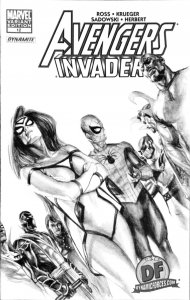 AVENGERS / INVADERS #12 Dynamic Forces Alex Ross Sketch Variant W/COA.