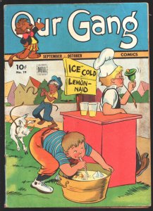 Our Gang #19 1945-Dell-Lemonade stand prank cover-Barney Bear & Benny Burro b...