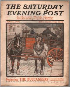 Saturday Evening Post 5/14/1904-E. Penfield cover-vintage ads-VG