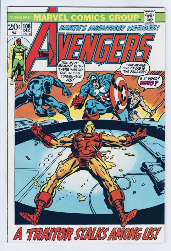 The Avengers #106 (1972) VF/NM
