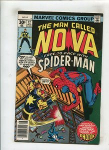 NOVA #12 (7.0) NEWSSTAND, SPIDERMAN!! 1977