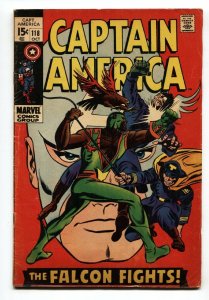 CAPTAIN AMERICA #118 comic book 2ND FALCON-1969-MARVEL VG