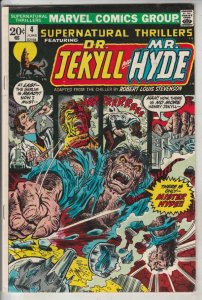Supernatural Thrillers #4 (Jun-73) FN/VF Mid-High-Grade Dr. Jekyll, Mr. Hyde