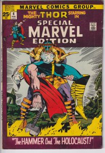 SPECIAL MARVEL EDITION #4 (Feb 1972) Nice VG+ 4.5, see description